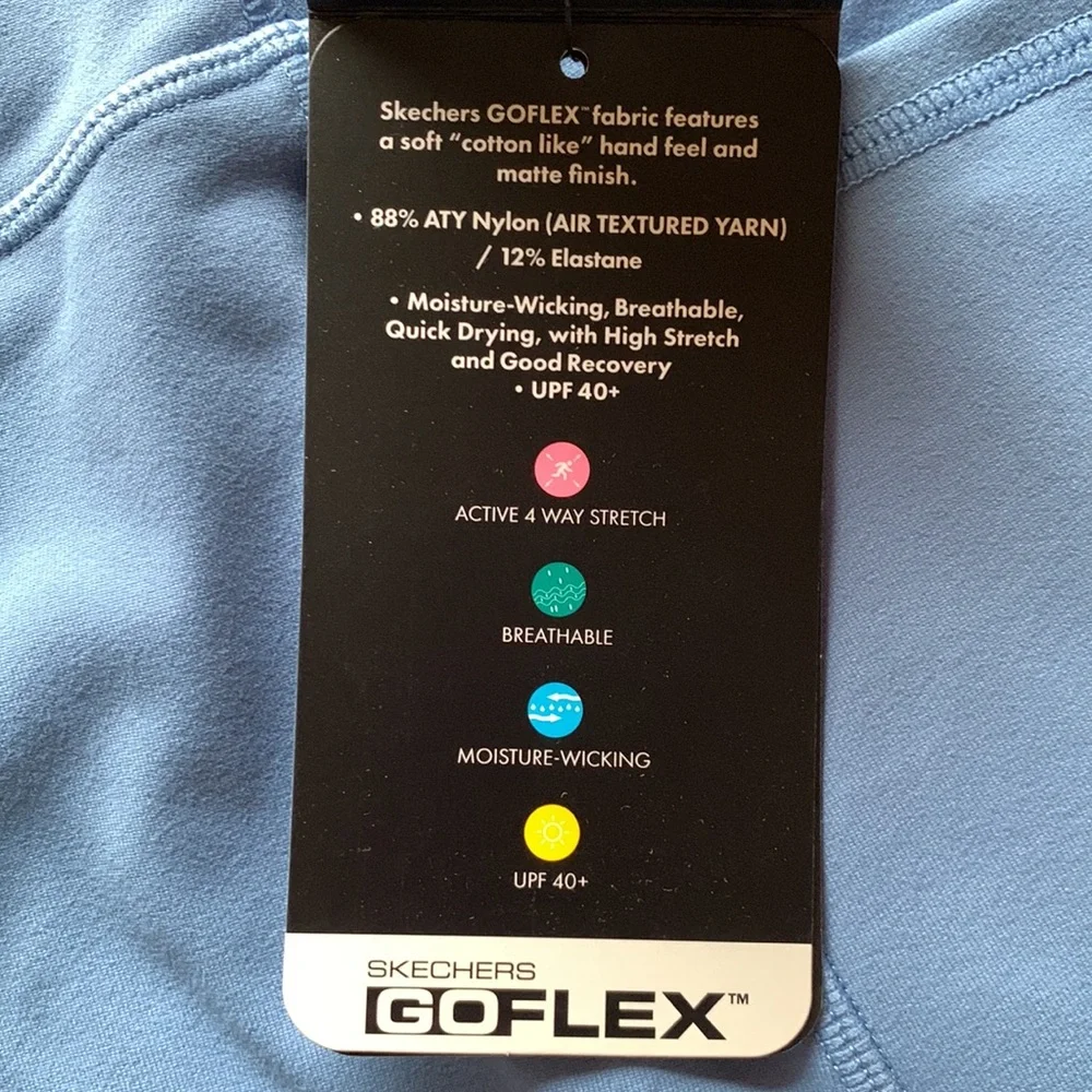 Skechers GoWalk GoFlex Blue High Waisted Plus Size Athletic Sports Skort Skirt